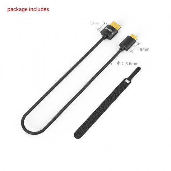 SmallRig Ultra Slim 4K HDMI Cable (C to A) 35cm